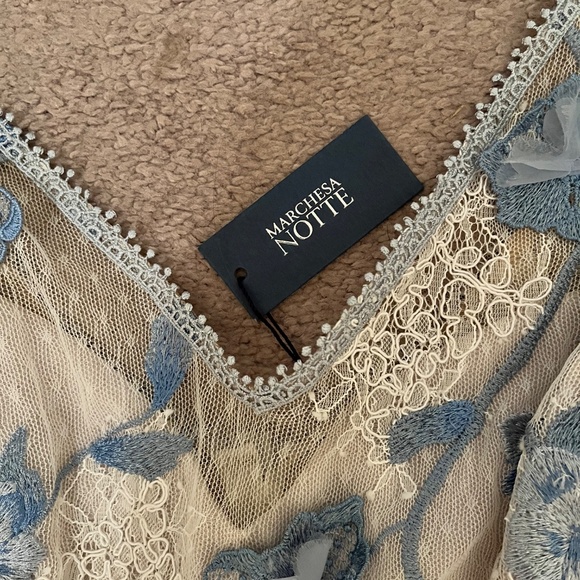 MARCHESA NOTTE MARCHESA NOTTE DRESS. Sz 12. NWT CREAM LACE - Picture 2 of 7